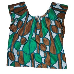 DVF diane von furstenberg silk print top